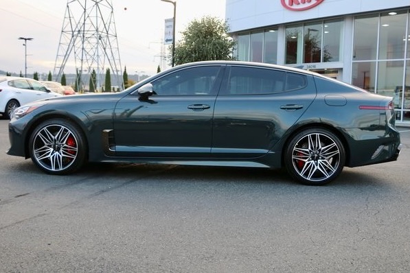 Photo of a green 2022 Kia Stinger viewed driver side